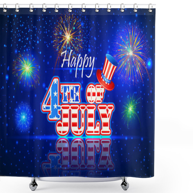 Personality  4th Of July Wallpaper Background Shower Curtains