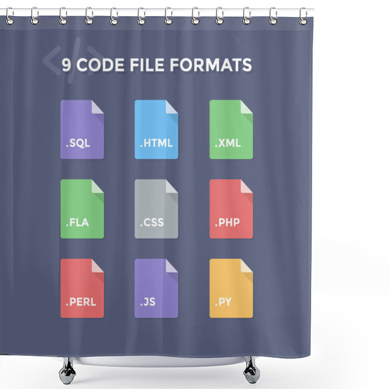 Personality  Code File Formats Shower Curtains