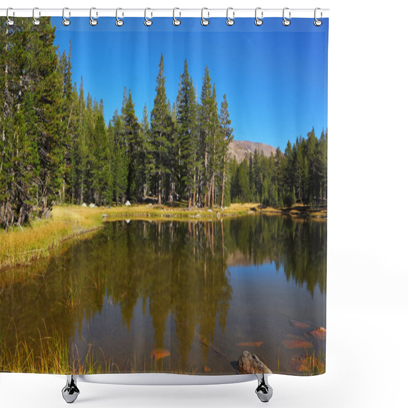 Personality  Yellowstone Park In Morning Shower Curtains