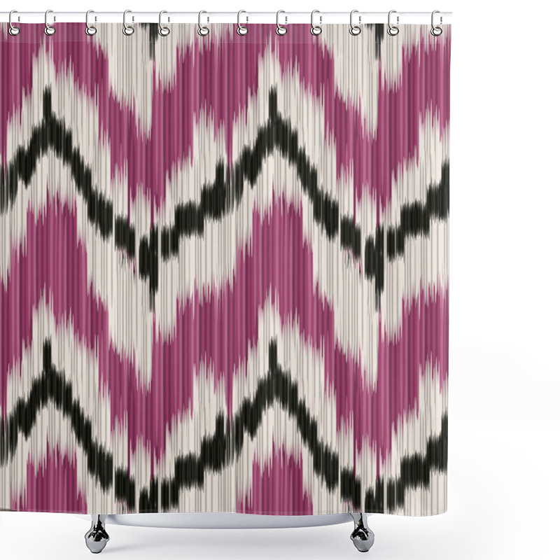 Personality  Seamless Ikat Pattern Shower Curtains