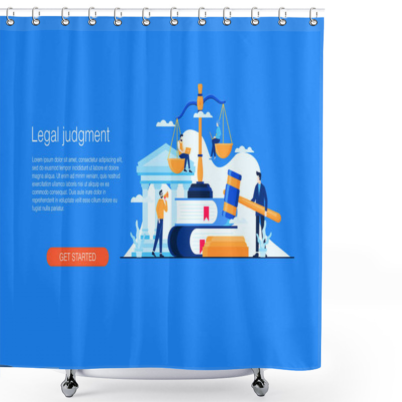 Personality  Legal Judgment Vector Illustration Concept Template Background Can Be Use For Presentation Web Banner UI UX Landing Page Shower Curtains