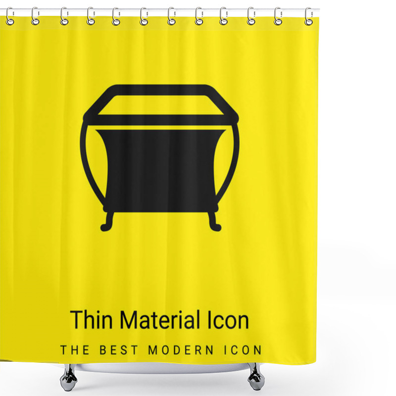 Personality  Baby Playpen Minimal Bright Yellow Material Icon Shower Curtains