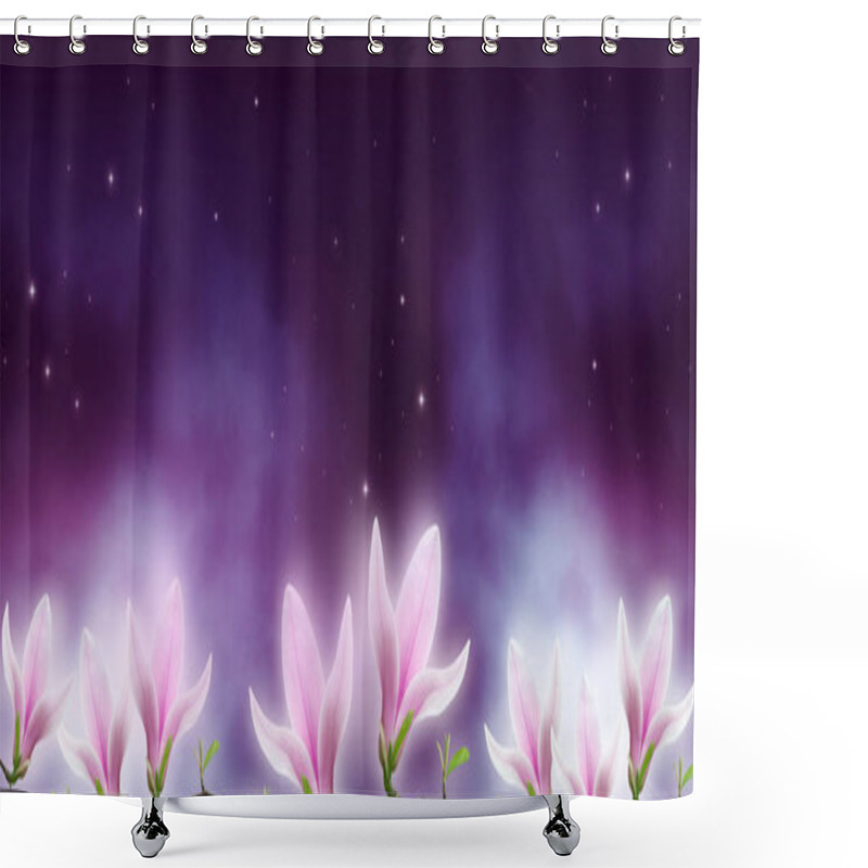 Personality  Fantasy Background Of Magical Night Sky With Shining Stars, Myst Shower Curtains