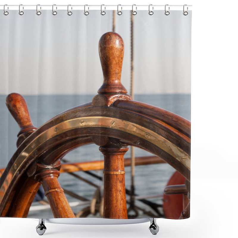 Personality  Ship Wheel Shower Curtains