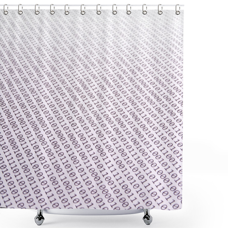 Personality  Abstract Binary Code Shower Curtains