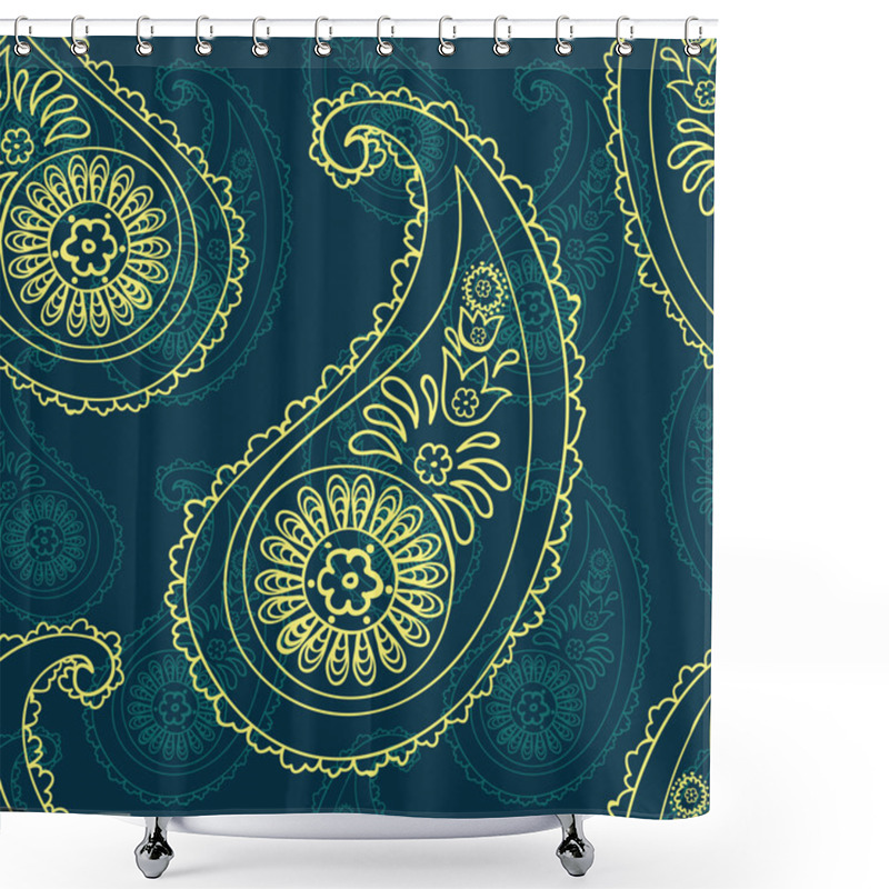 Personality  Paisley Seamless Background Shower Curtains