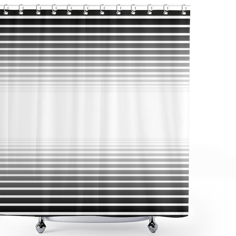 Personality  Black And White Lines Abstract Background Shower Curtains