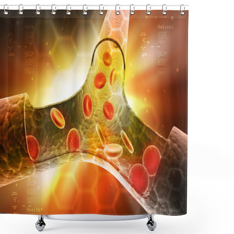 Personality  Human Vessels With Platelets Shower Curtains