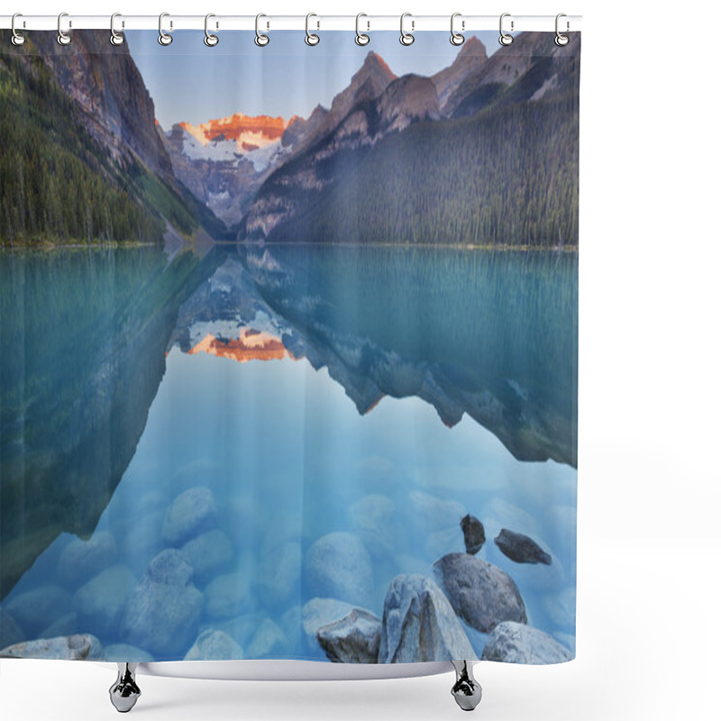 Personality  Lake Louise, Banff National Park, Canada At Sunrise Shower Curtains