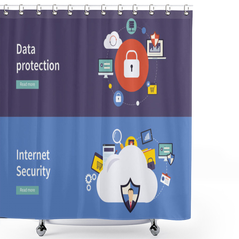 Personality  Data Protection And Internet Security Shower Curtains