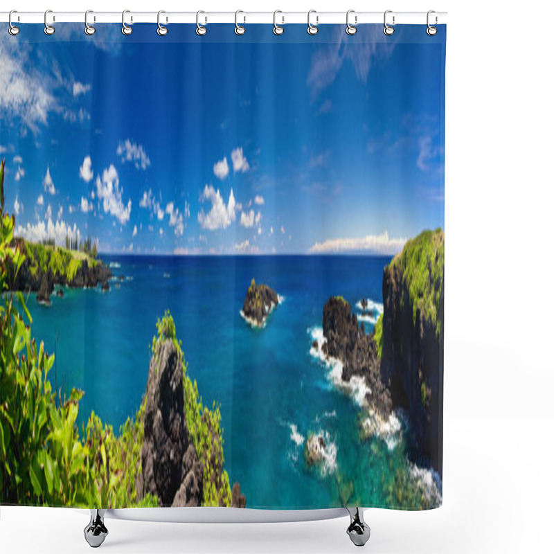 Personality  Tropical Ocean Coastline In Hawaii Shower Curtains