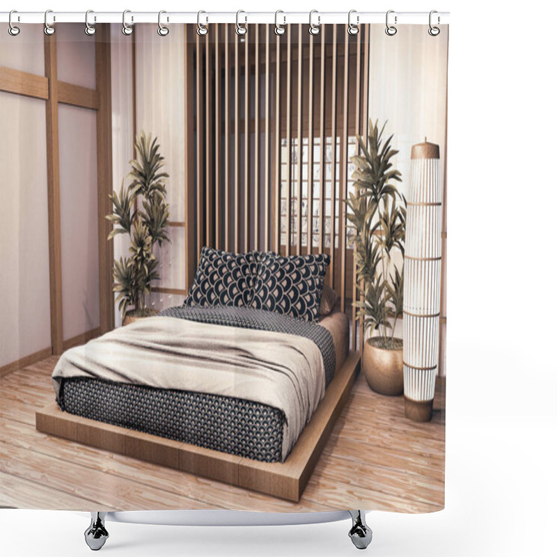 Personality  Luxury Modern Japanese Style Bedroom Mock Up, Designing The Most Shower Curtains