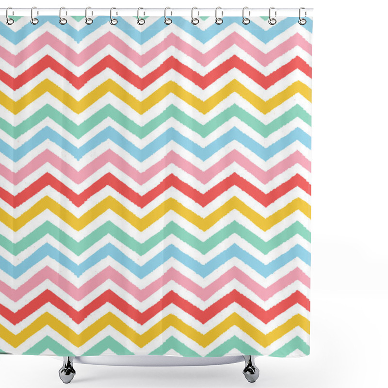 Personality  Geometric Chevron Seamless Pattern Shower Curtains