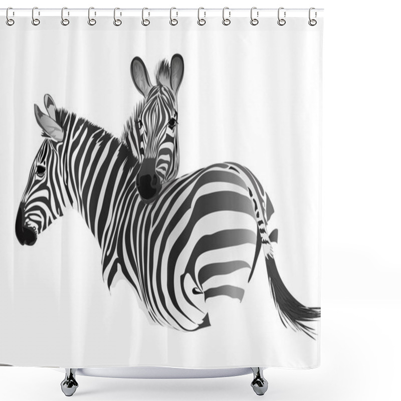 Personality  Zebras Shower Curtains