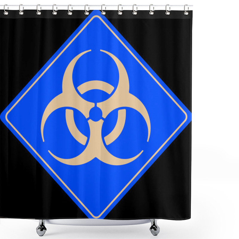 Personality  Traffic Sign Gas Toxic Shower Curtains