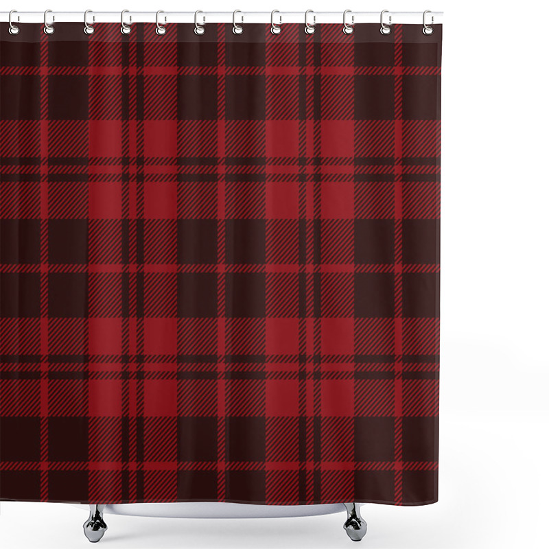 Personality  Tartan Red Seamless Pattern. Shower Curtains