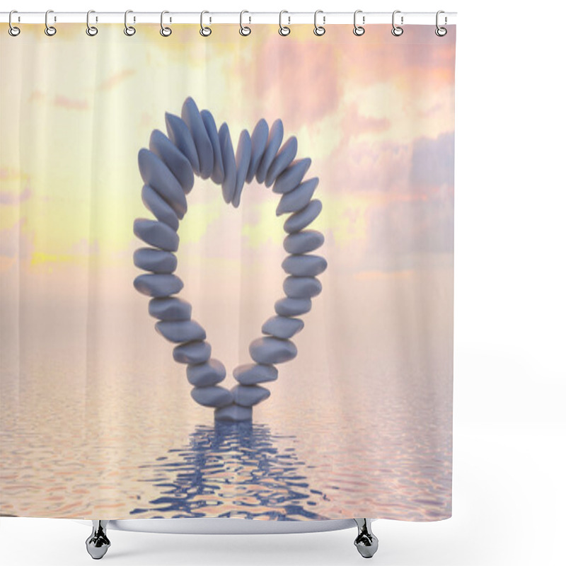 Personality  Japanesse Zen Stones Shower Curtains