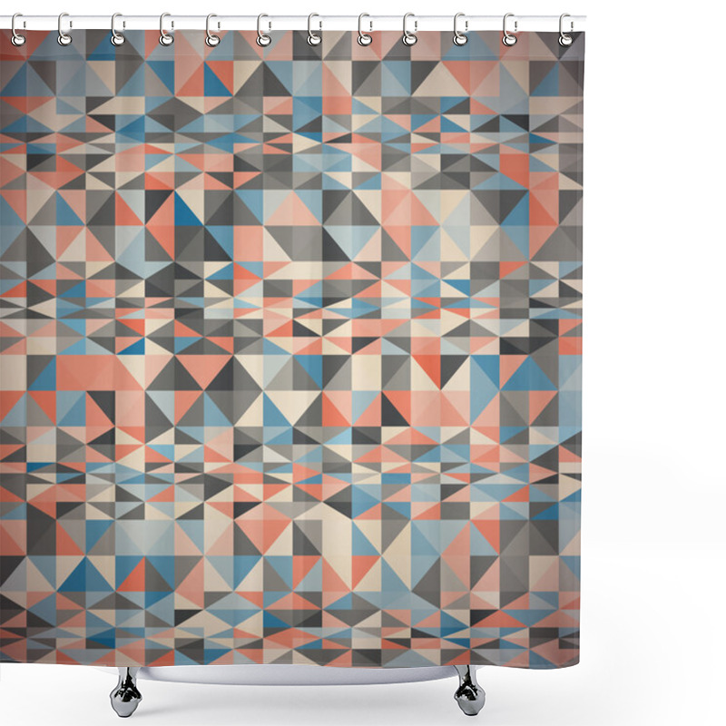 Personality  Pattern Of Geometric Shapes With Triangles Shower Curtains