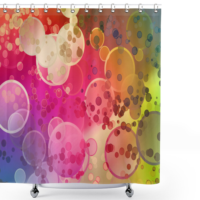 Personality  Bright Pastel Bubble Mix Shower Curtains