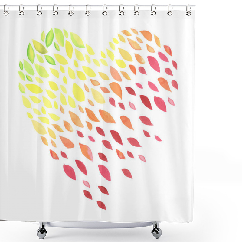 Personality  Lovely Autunm Heart Shower Curtains