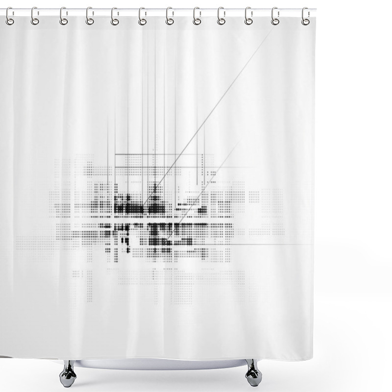 Personality  Abstract Circle Tecnology Business Background Shower Curtains