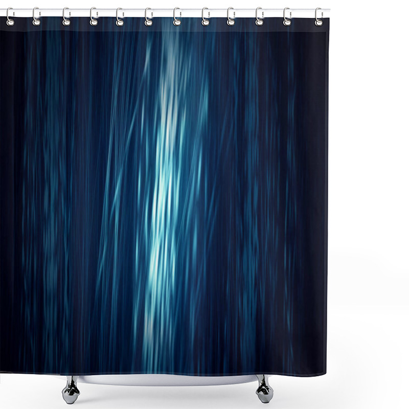 Personality  Abstract Background. Motion Blue Vertical Lines Background Shower Curtains