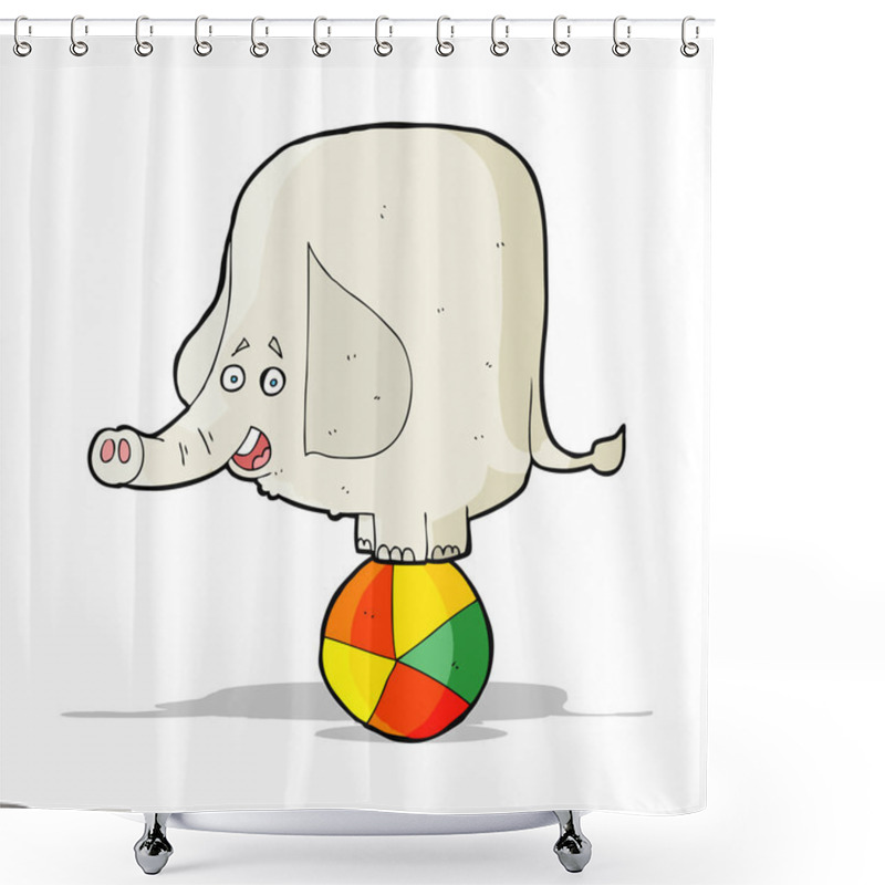 Personality  Cartoon Circus Elephant Shower Curtains