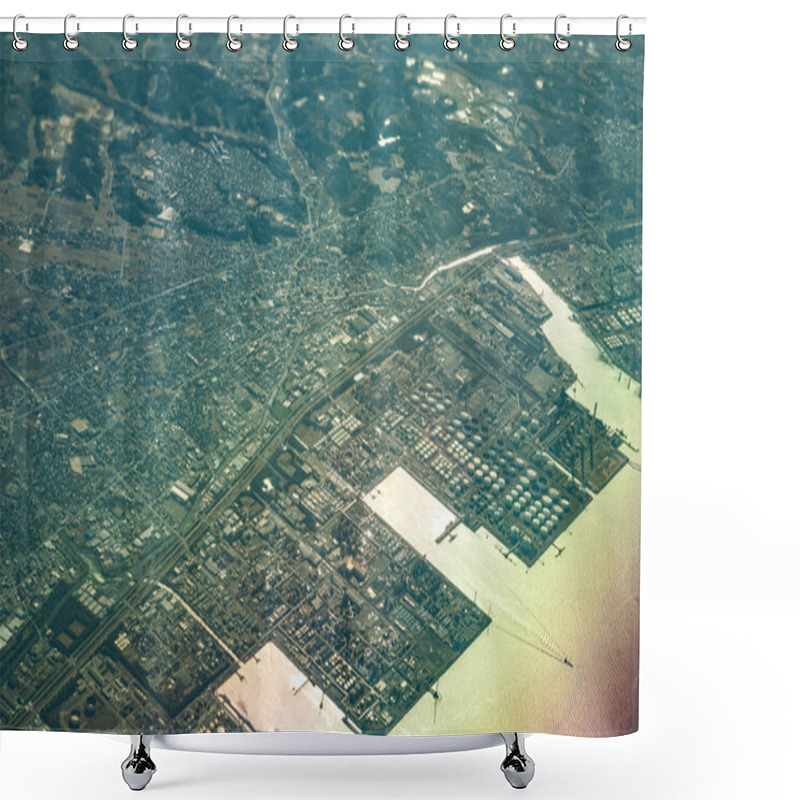 Personality  Japanese Archipelago Aerial View Of (Chiba Prefecture) Shower Curtains