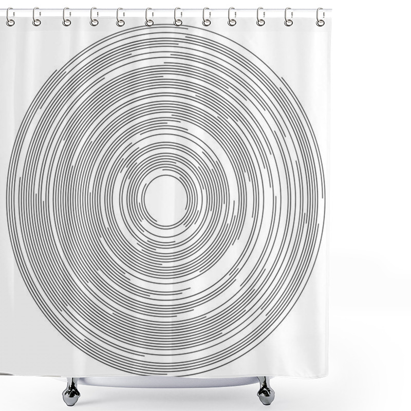 Personality  Abstract Concentric Circles Background Shower Curtains