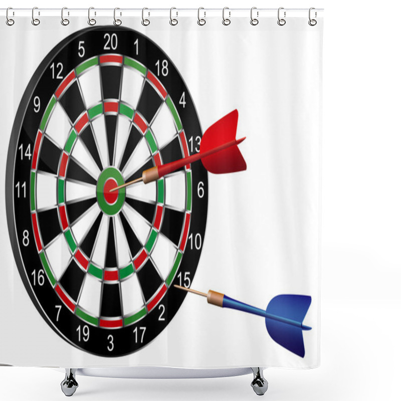 Personality  Darts (vector) Shower Curtains