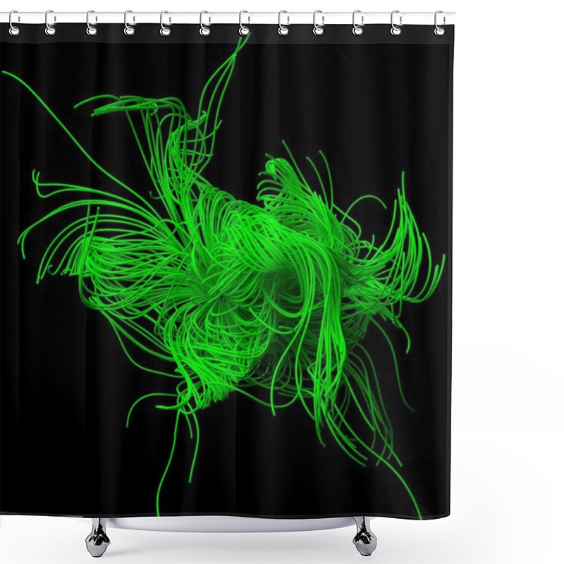 Personality  Tangled Wires Abstract Shower Curtains