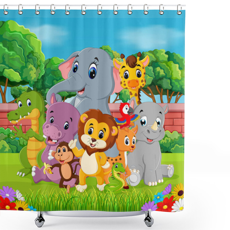 Personality  Wild Animals In The Forest Shower Curtains