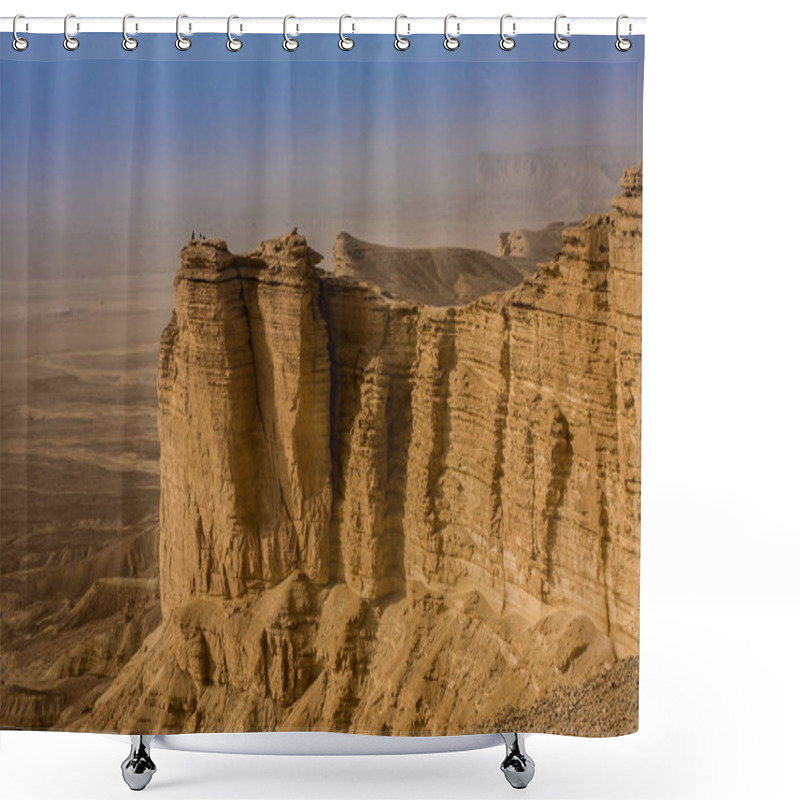 Personality  Edge Of The World, A Popular Tourist Destination Near Riyadh, Saudi Arabia Shower Curtains