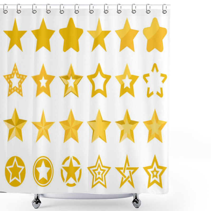 Personality  Collection Of Vector Stars Shower Curtains