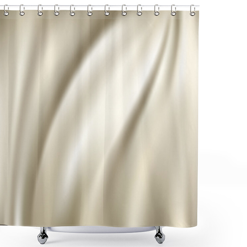 Personality  White Silk Backgrounds Shower Curtains