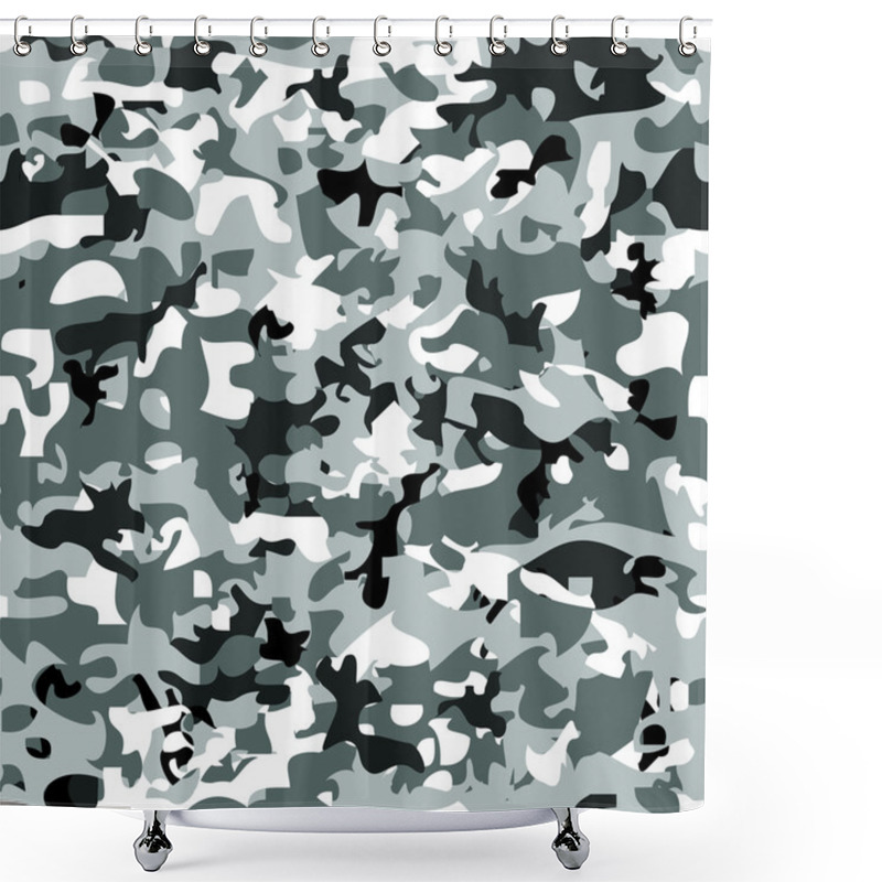 Personality  Camouflage Pattern. Stock Illustration. Shower Curtains