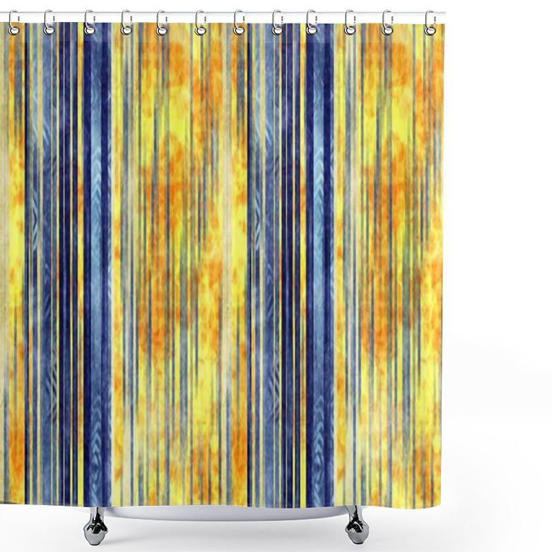 Personality  Seamless Tribal Ethnic Stripe Grungy Border Surface Pattern Design For Print Shower Curtains