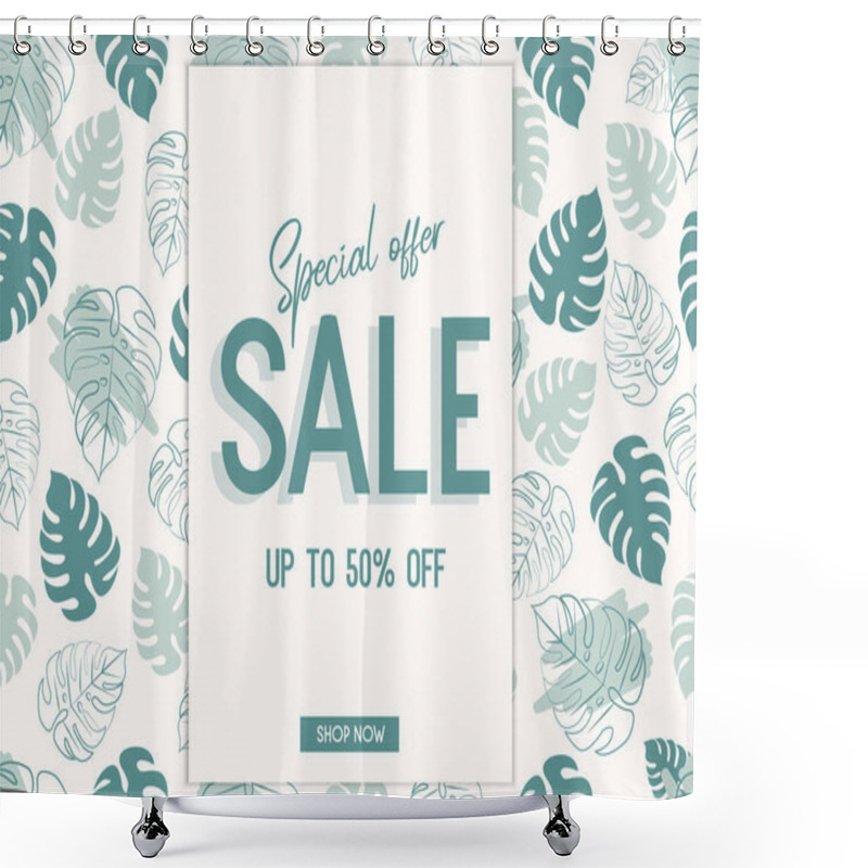 Personality  Tropical Sale Banner. Shower Curtains