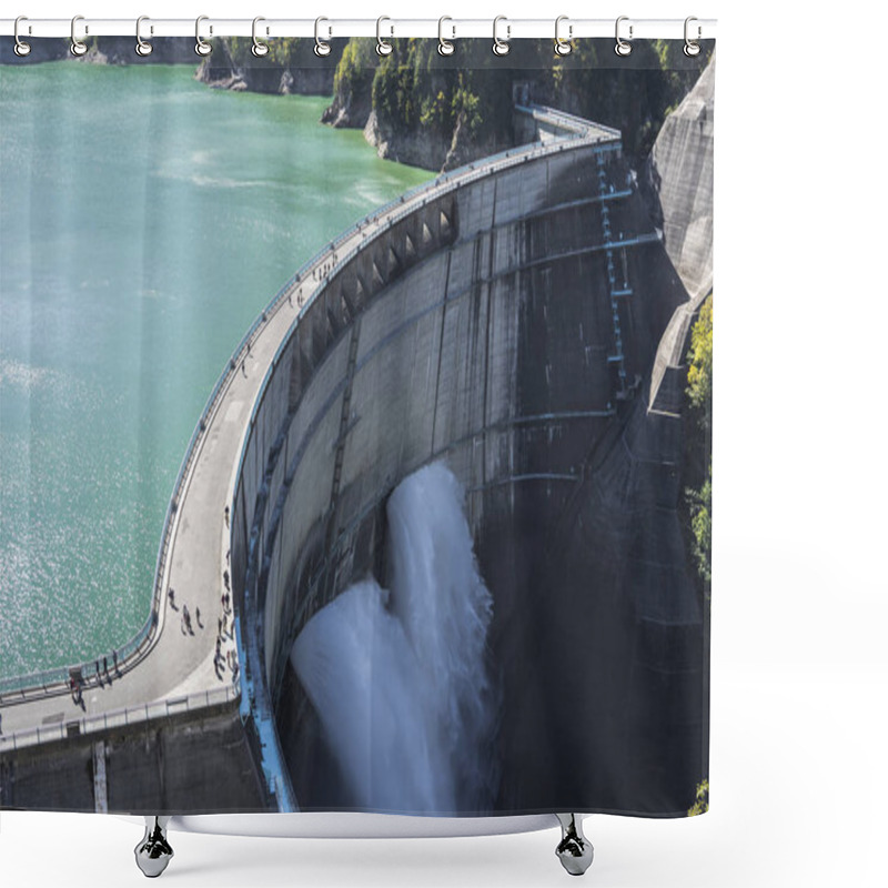 Personality  Hydro Power Station And People Shower Curtains