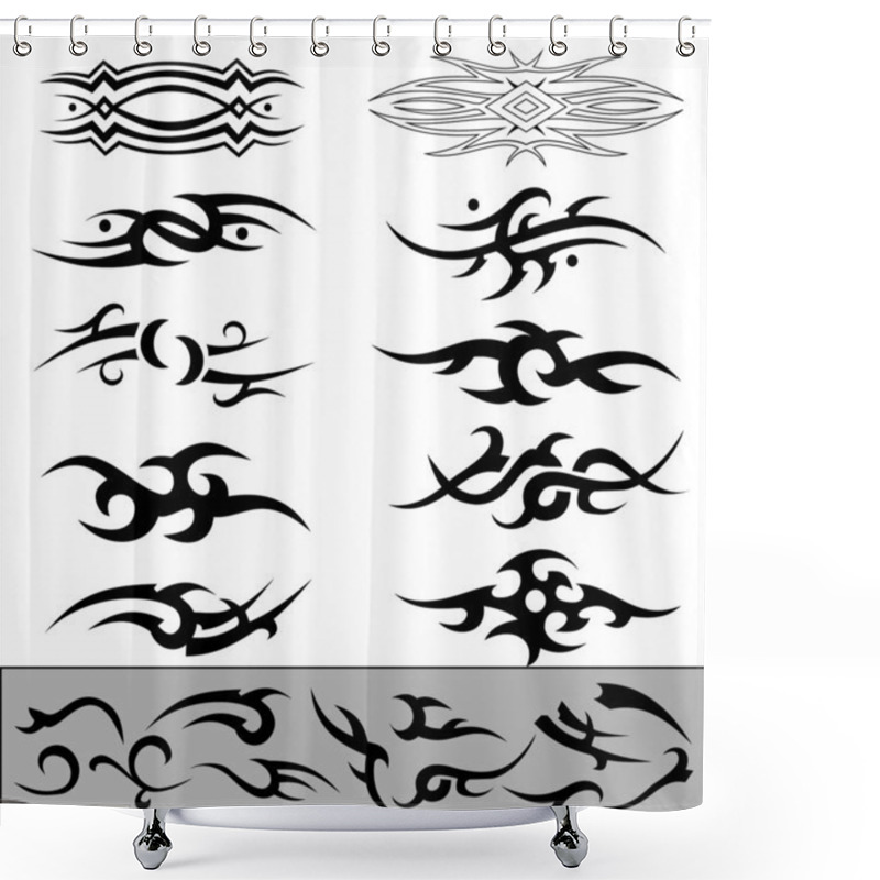 Personality  Tribal Tattoos Shower Curtains