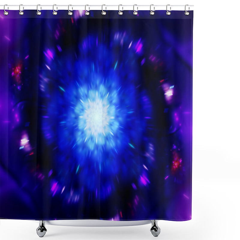 Personality  Magical Zoomed Mandala In Space Shower Curtains