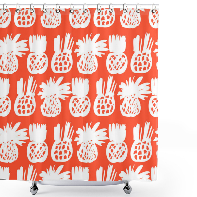 Personality  Pattern With Pineapples Shower Curtains