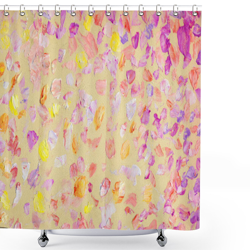 Personality  Abstract Oil Seascape. Romantic Sunset Over Sea Shower Curtains