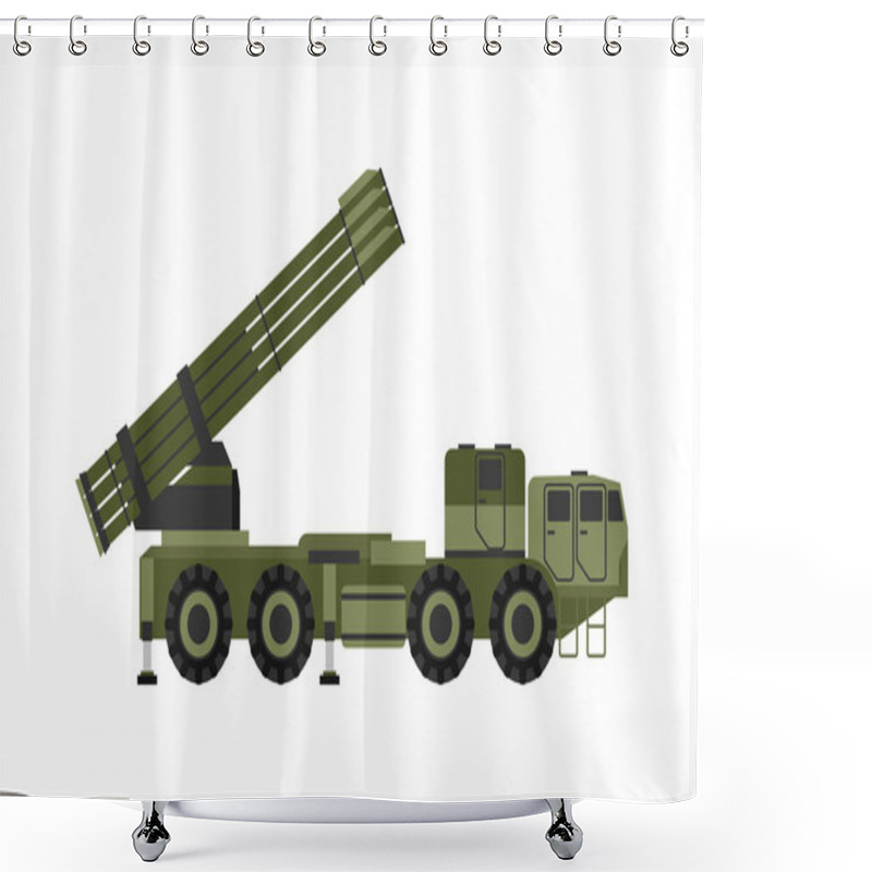 Personality  Military Rocket Launcher Vector Illustration Shower Curtains