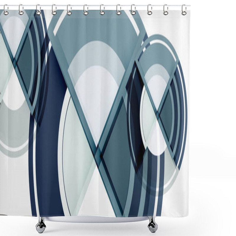 Personality  Circle Abstract Background, Geometric Modern Design Template Shower Curtains