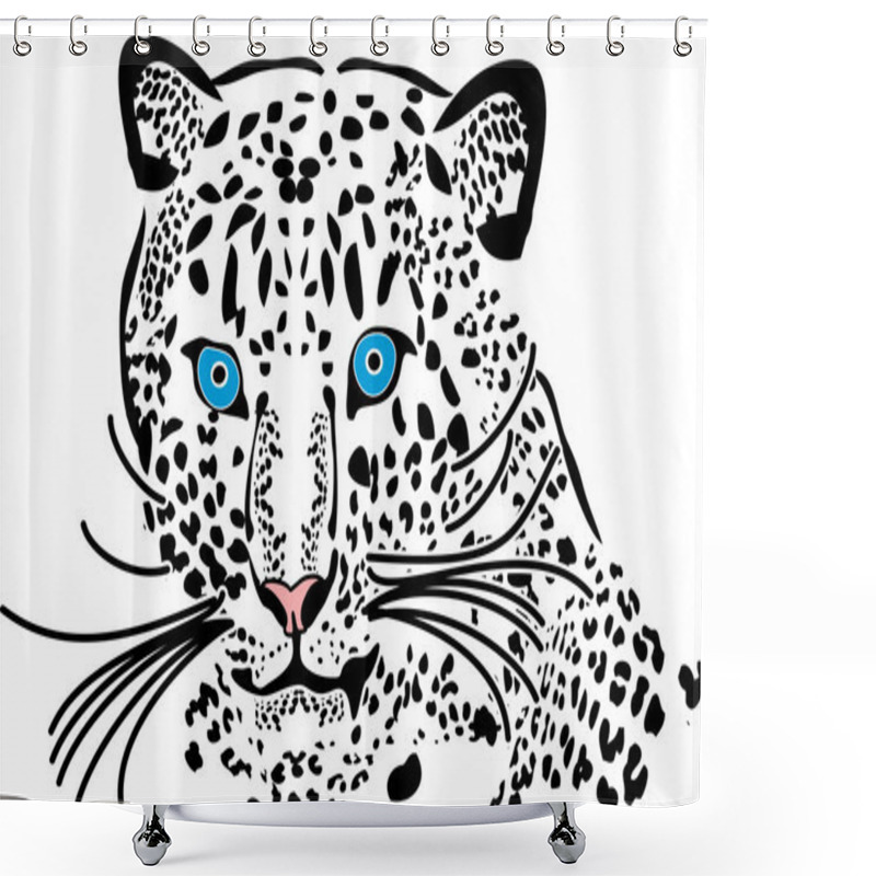 Personality  Leopard Shower Curtains