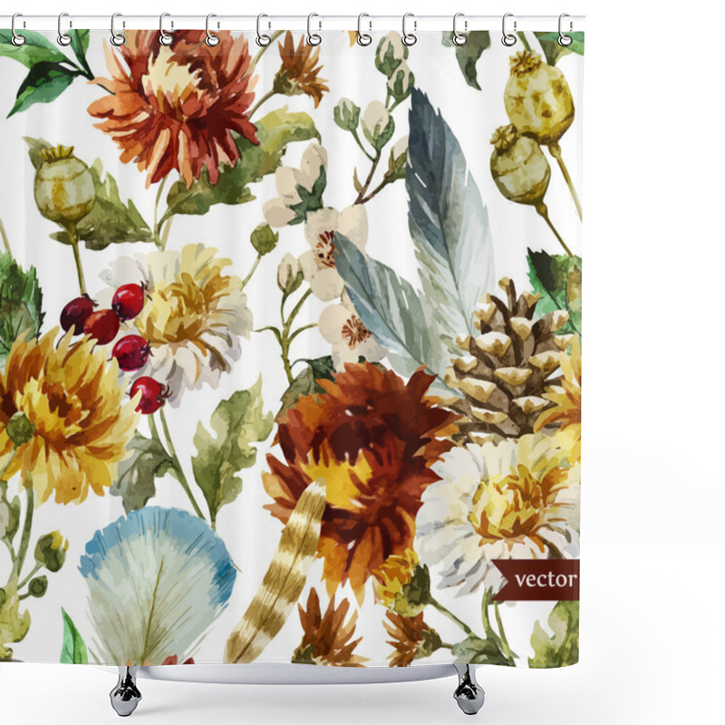 Personality  Boho Flowers Shower Curtains