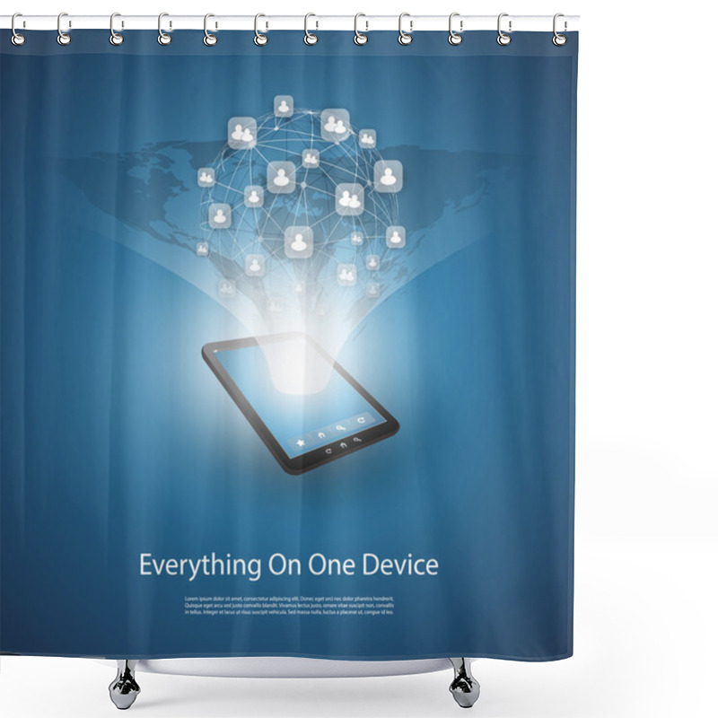 Personality  Everything On One Device - Design Concept Shower Curtains