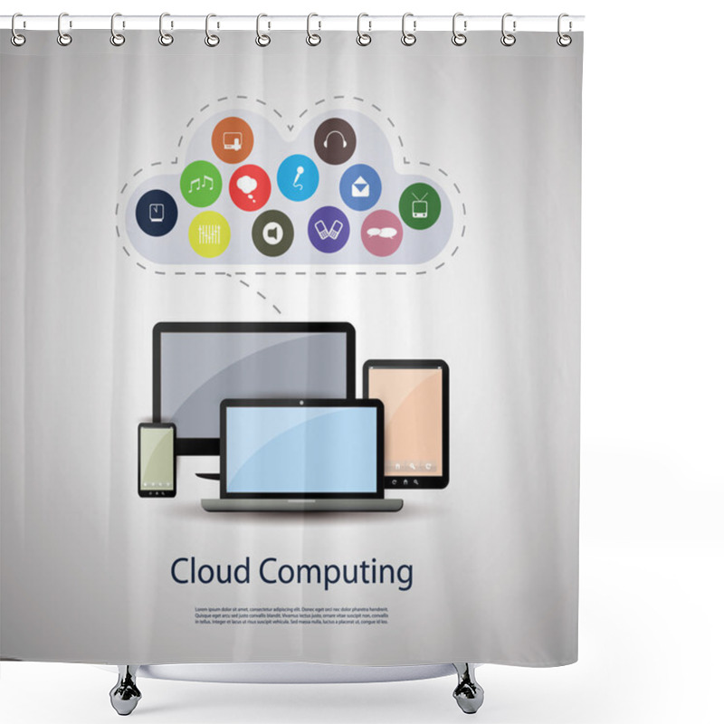 Personality  Cloud Computing Concept Shower Curtains