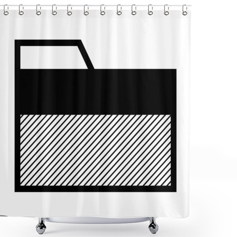 Personality  Files And Folders. File Holder Icon Shower Curtains